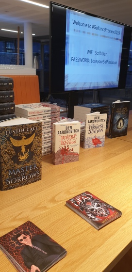 Some of the books at the Gollancz Preview evening